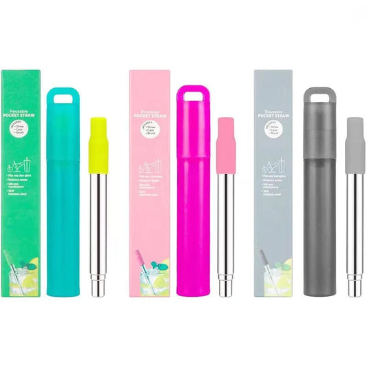 Eco - Friendly Telescopic Straws | Sustainable & Reusable Drinking Straws - TECH NESTTECH NESTTECH NESTEco - Friendly Telescopic Straws | Sustainable & Reusable Drinking Straws